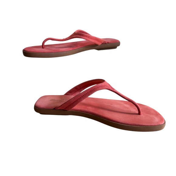 Tommy Bahama Relax‎ Tahini Nubuck Leather Sandals Cherry Size 10 Early 2000s - Picture 6 of 11
